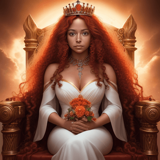AI generated: ((Close-up portrait)), (RAW Photo), Stunning portrait of the beautiful Queen of the Cosmos, with sun...