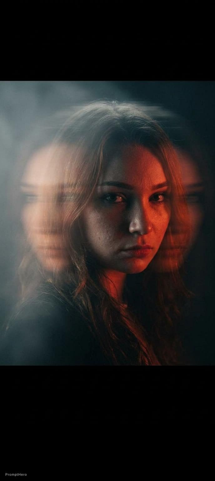 AI generated: 
Create a cinematic close-up portrait using my uploaded image.


Use intense red and orange gradient...