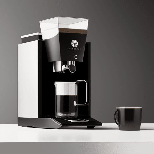 AI generated: A minimalist coffee machine, in a luxurious and modern style.