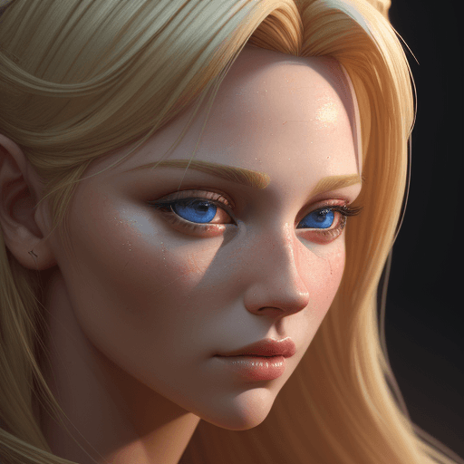 AI generated: Blonde Goddess close-up portrait ribcagel. artwork. cinematic, hyper realism, high detail, octane re...