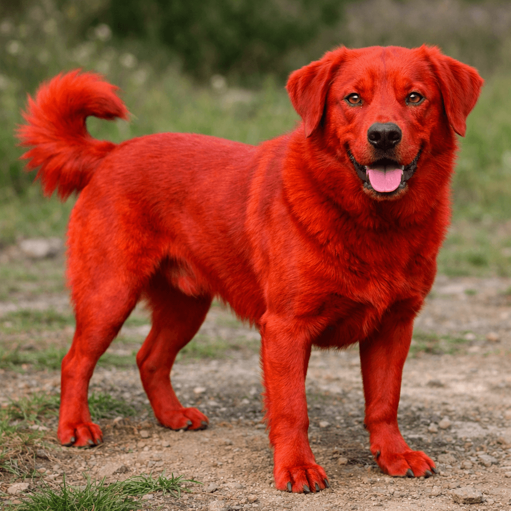AI generated: a red dog 