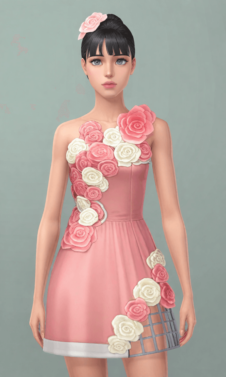 The Sims 3 Rose Dress