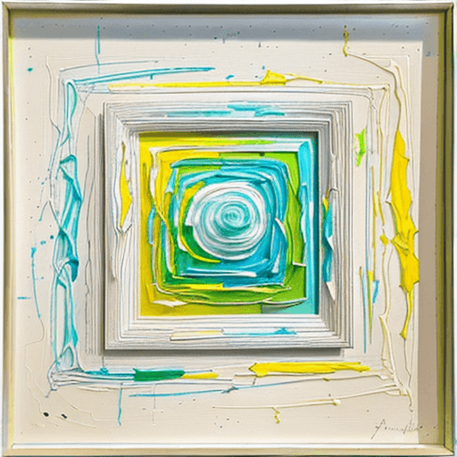 AI generated: an abstract painting with a lot of thin, soft lines that resembles a luminous praire, prevalence of ...