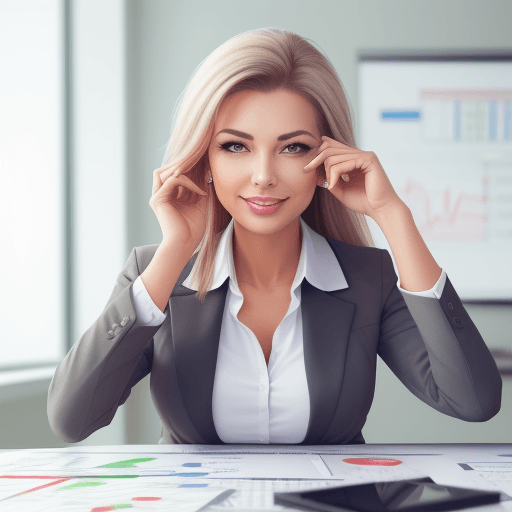 AI generated: A modern woman who is counting dollars and feels good about investing in our investment site and tru...