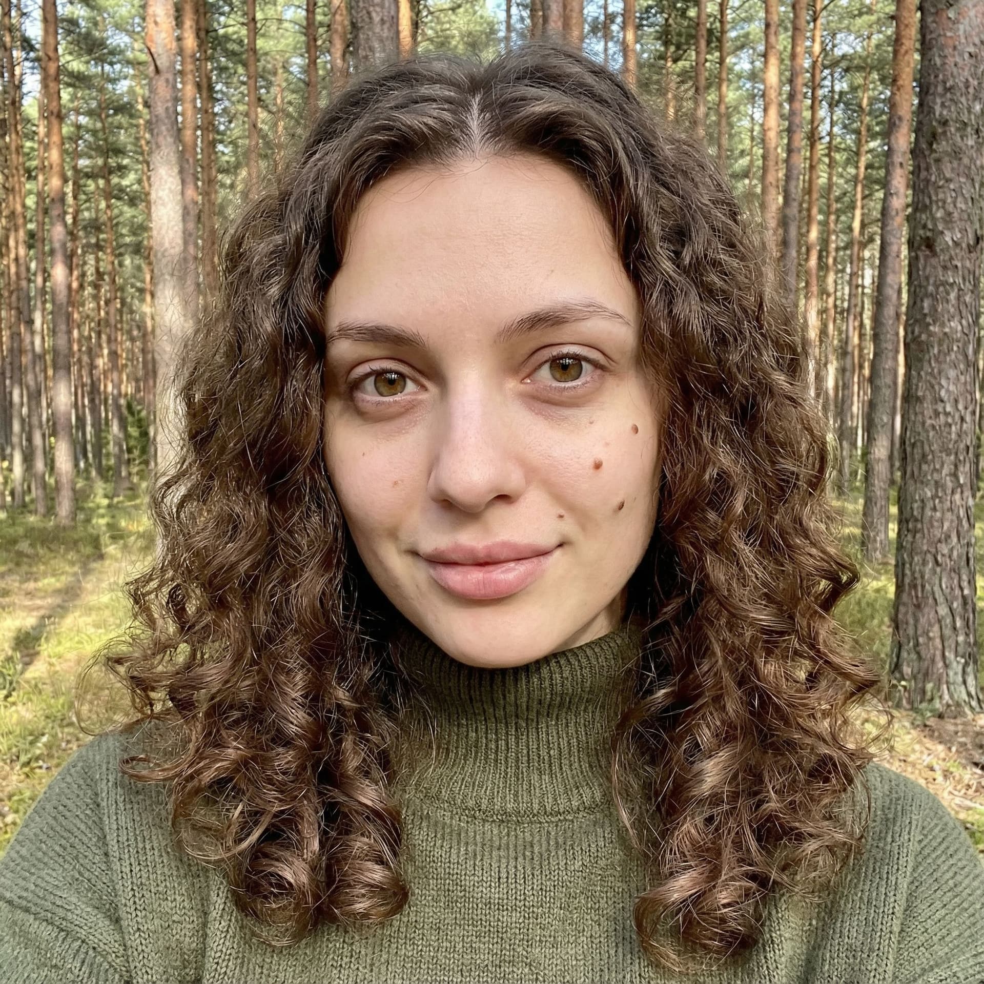 AI generated: Realistic image of a beautiful 25-year-old woman with youthful, fair skin and two moles on the right...
