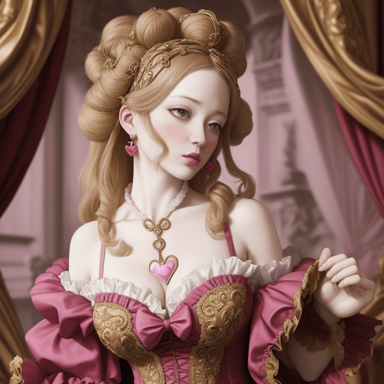 AI generated: Baroque heart
