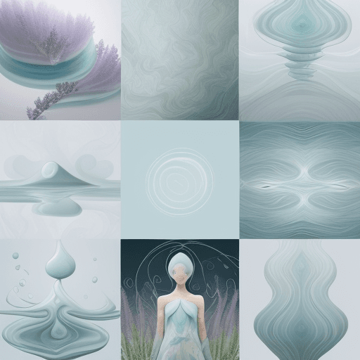 AI generated: Create An Abstract Graphic That Conveys A Calm Atmosphere. Use Soft, Calming Hues Like Pastel Blues,...