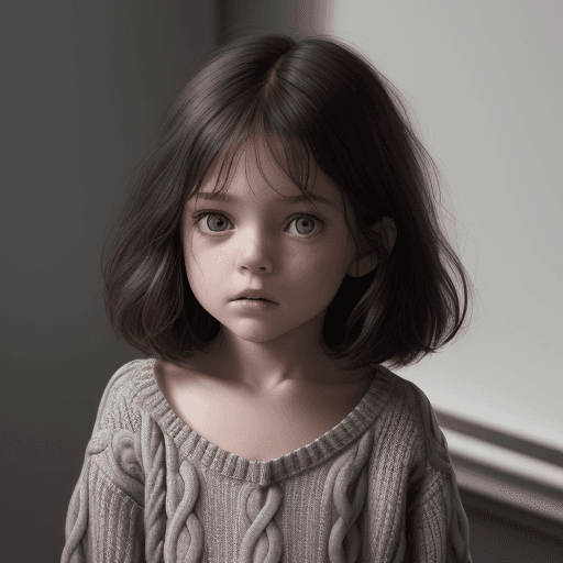 AI generated:  eleven (24:1. 3) year old (women:1. 1) with (dark:1. 2) hair half (naked:1. 1) in open room with th...