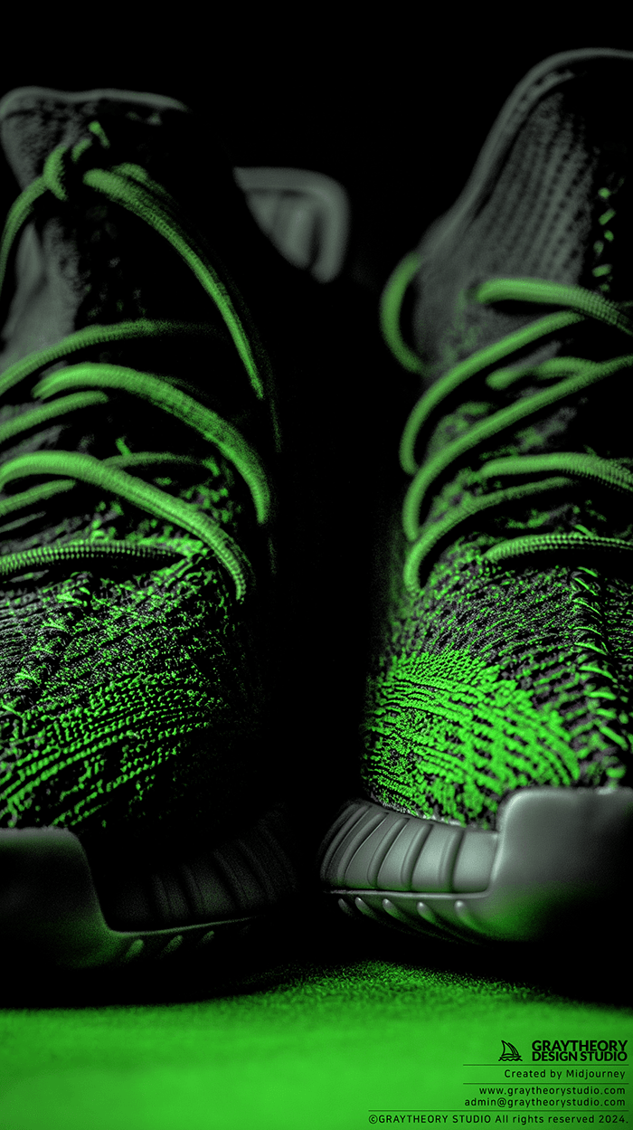 AI generated: Yeezy boost 350 V2, innovated
