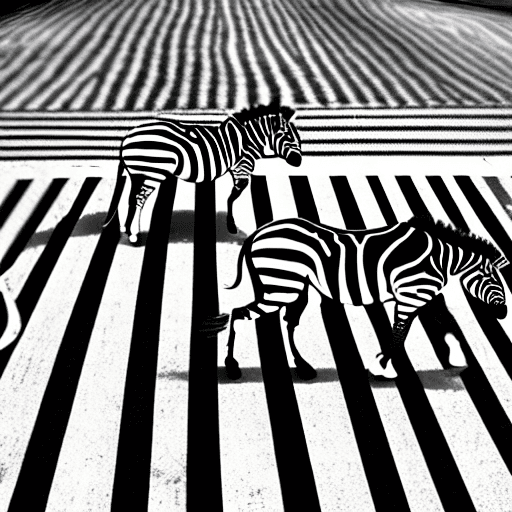 AI generated: 
Two zebras crossing a zebra crossing

Studio ghilbi, HD


