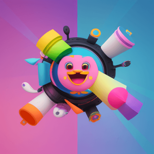AI generated: 3D Design, wallpaper ,  "Playful, Cute, Colorful, Animated, Quirky," "Unity," "Blend shape rigging,"...