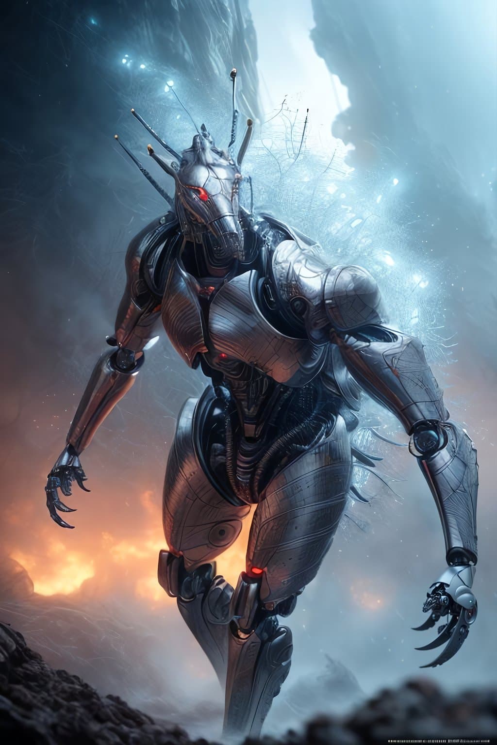 AI generated: anatomically correct unspeakable unimaginable robot creature, 4k, realistic, highest quality, redshi...