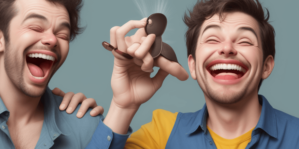 AI generated: A funny man who laughing out loud