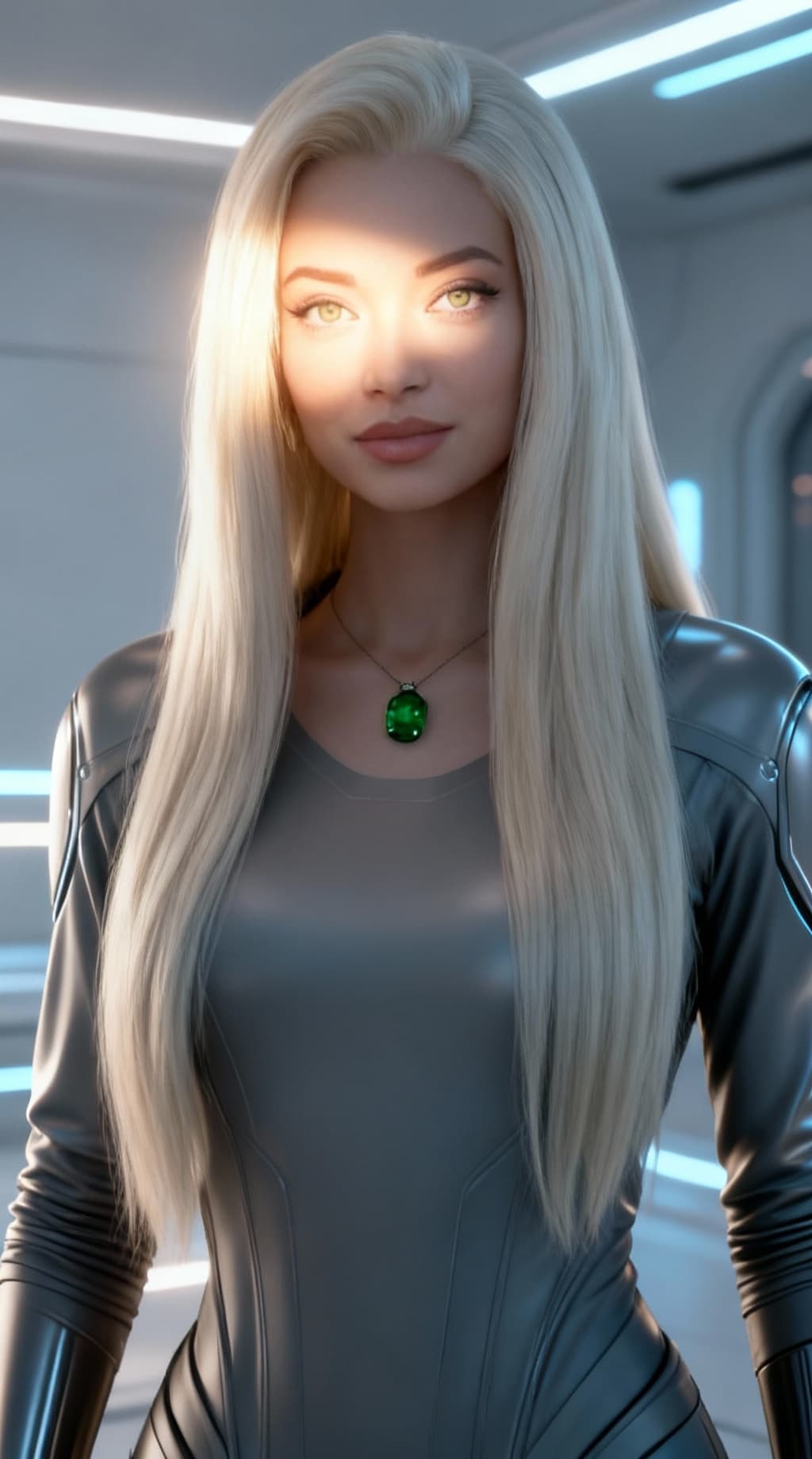 AI generated: Combine characters into an elegant photo, into a cinematic portrait, of a beautifully elegant woman ...