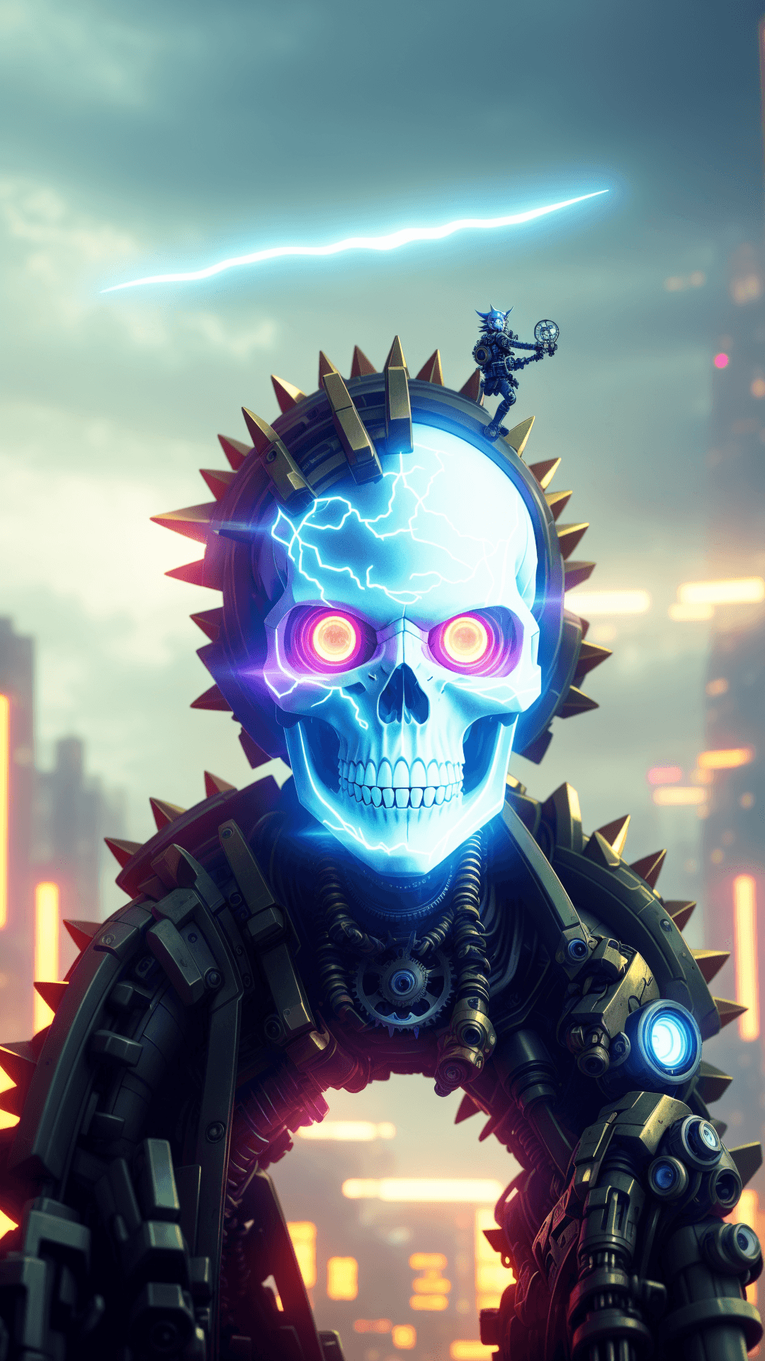 AI generated: 8K, (masterpiece*high detailed*highres), (portrait shot), sharp focus, soft lighting, ((mechanical s...