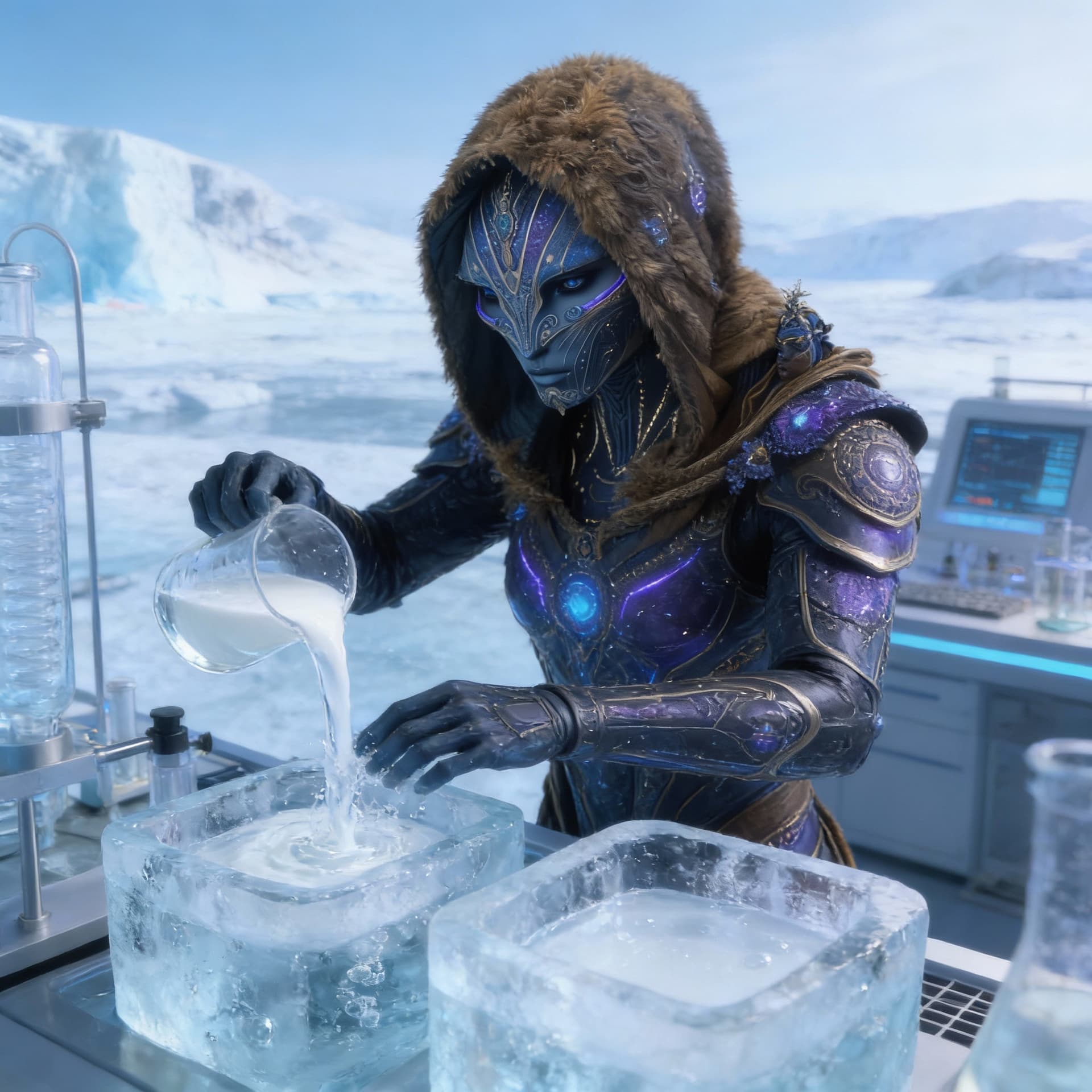 AI generated: Create a Sci-Fi image of the Pyrenor species. Reference image 1. 
Are Infecting the water supply of ...