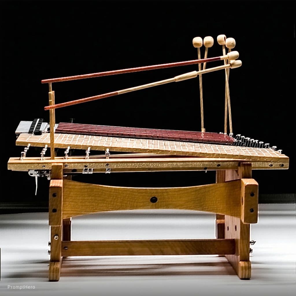 AI generated: Musical instrument Hammered Dulcimer.