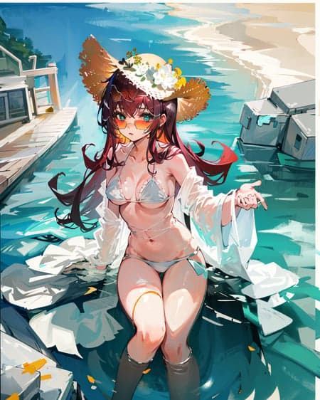 Surcouf (Azur Lane) Swimsuit 絮库夫泳装 - Image 2