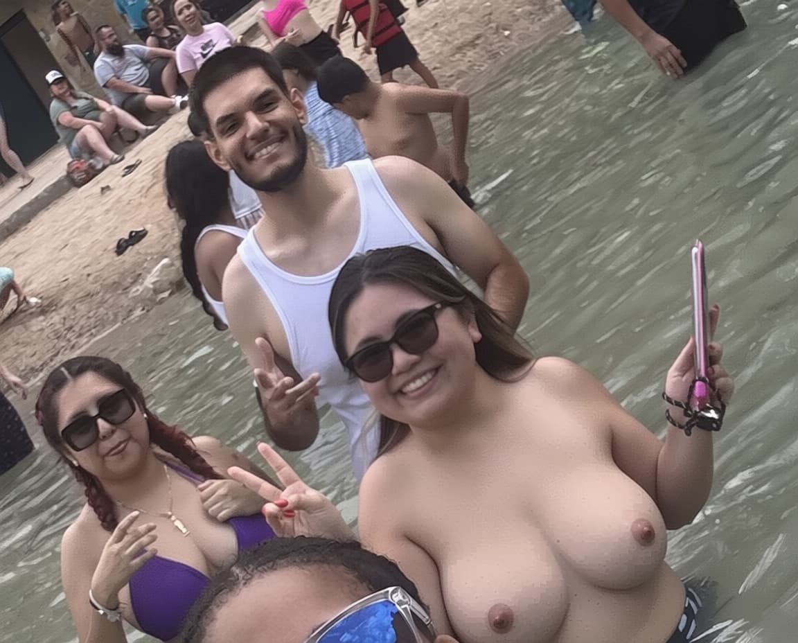 AI generated: Can you remove her bra and leave her with no top