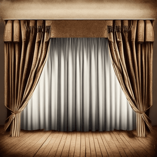 AI generated: all the most interesting things are left behind the scenes, the curtain is some open