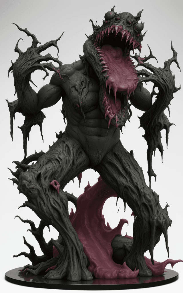 AI generated: The Devourer Figurine:

Height: 7 inches
Material: Vinyl
Description: The Devourer figurine stands a...