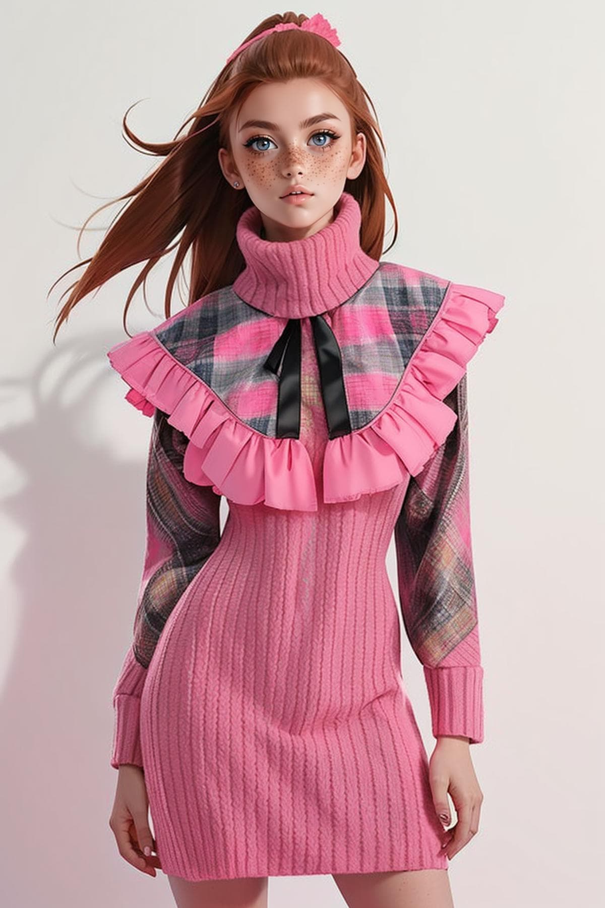 Stitching Slim Knitted Dress