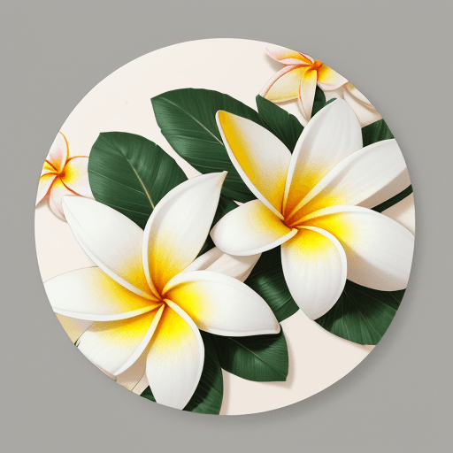 AI generated: Frangipani flowers for an incese sticks cover