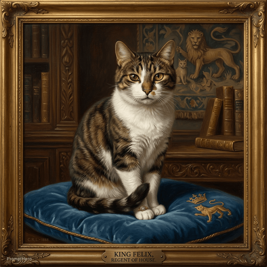 AI generated: royal cat