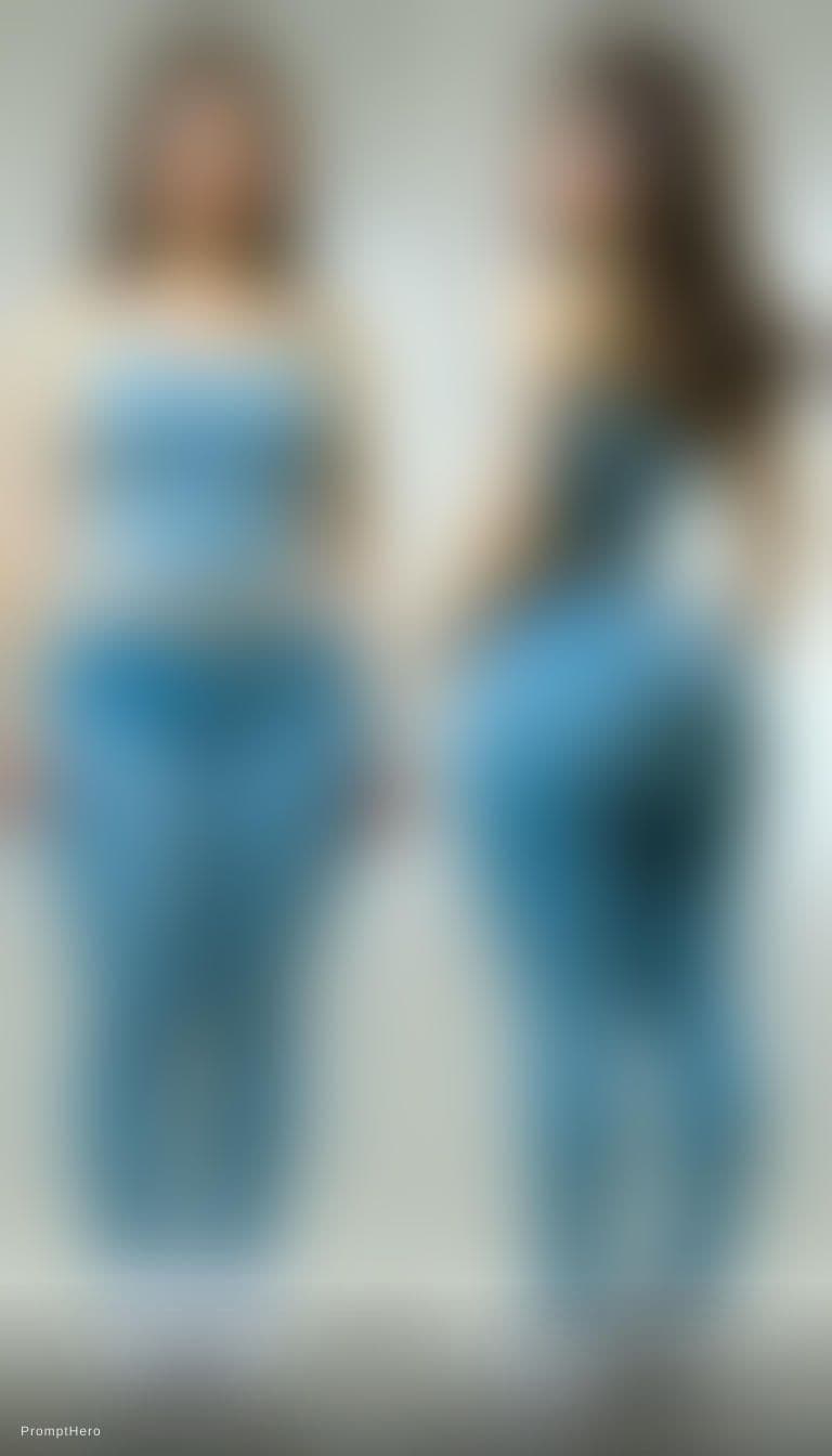 AI generated: size image,big booty, white sneakers,soft thighs, thigt jeans pants,Garage Sleek Scoop Cami long Top...