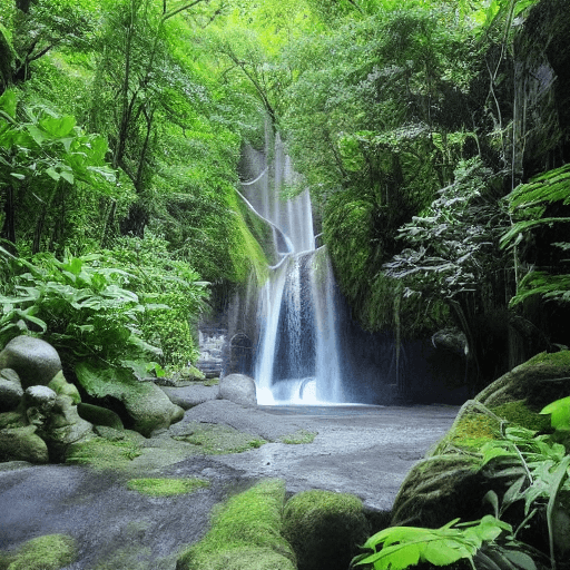 AI generated: Imagine a serene and secluded oasis nestled amidst lush greenery, inviting you to unwind and find in...