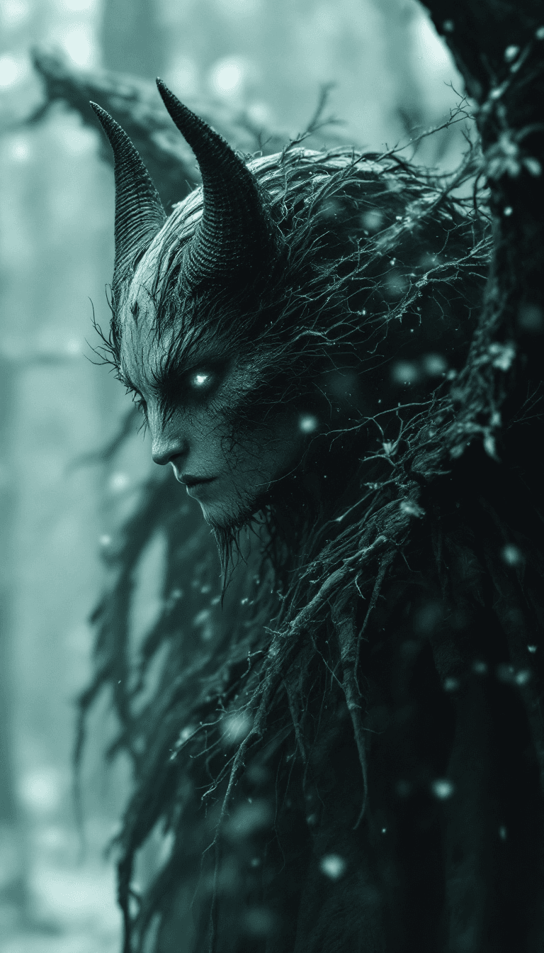 AI generated: Beast in the shape of angel, in the style of Tim  Burton,, Claude Monet , dystopian-style portraits,...