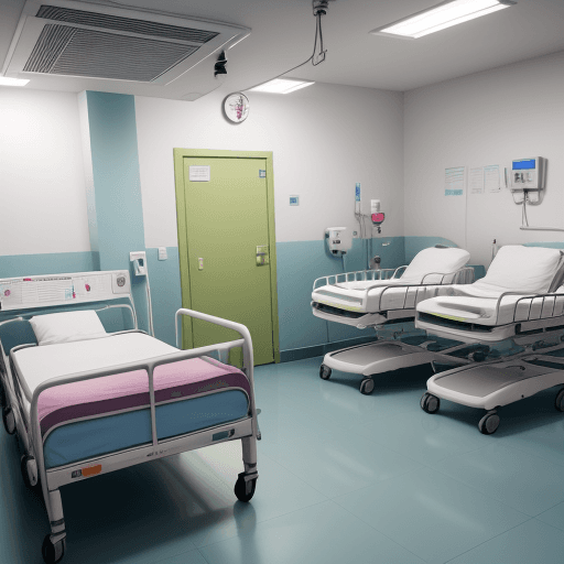 AI generated: hospital en angel pequeño