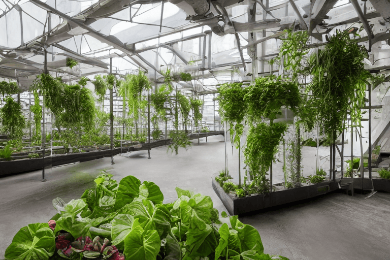 AI generated: 
High resolution photography interior design, fruit shop factory atmosphere
vertical farming, hydrop...