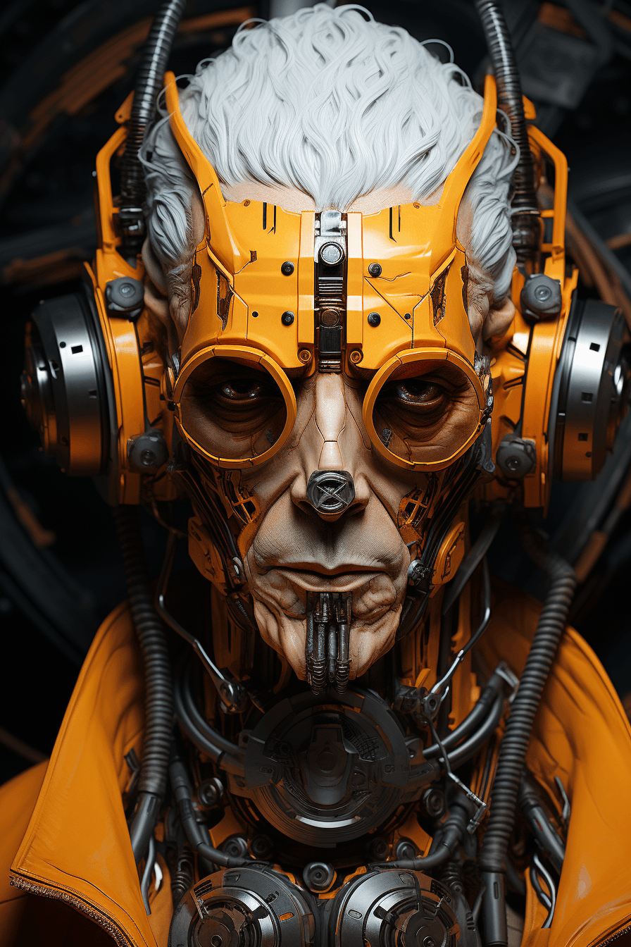 AI generated: cyberpunk character design art on wallpapers of the new century, in the style of realistic hyper-det...