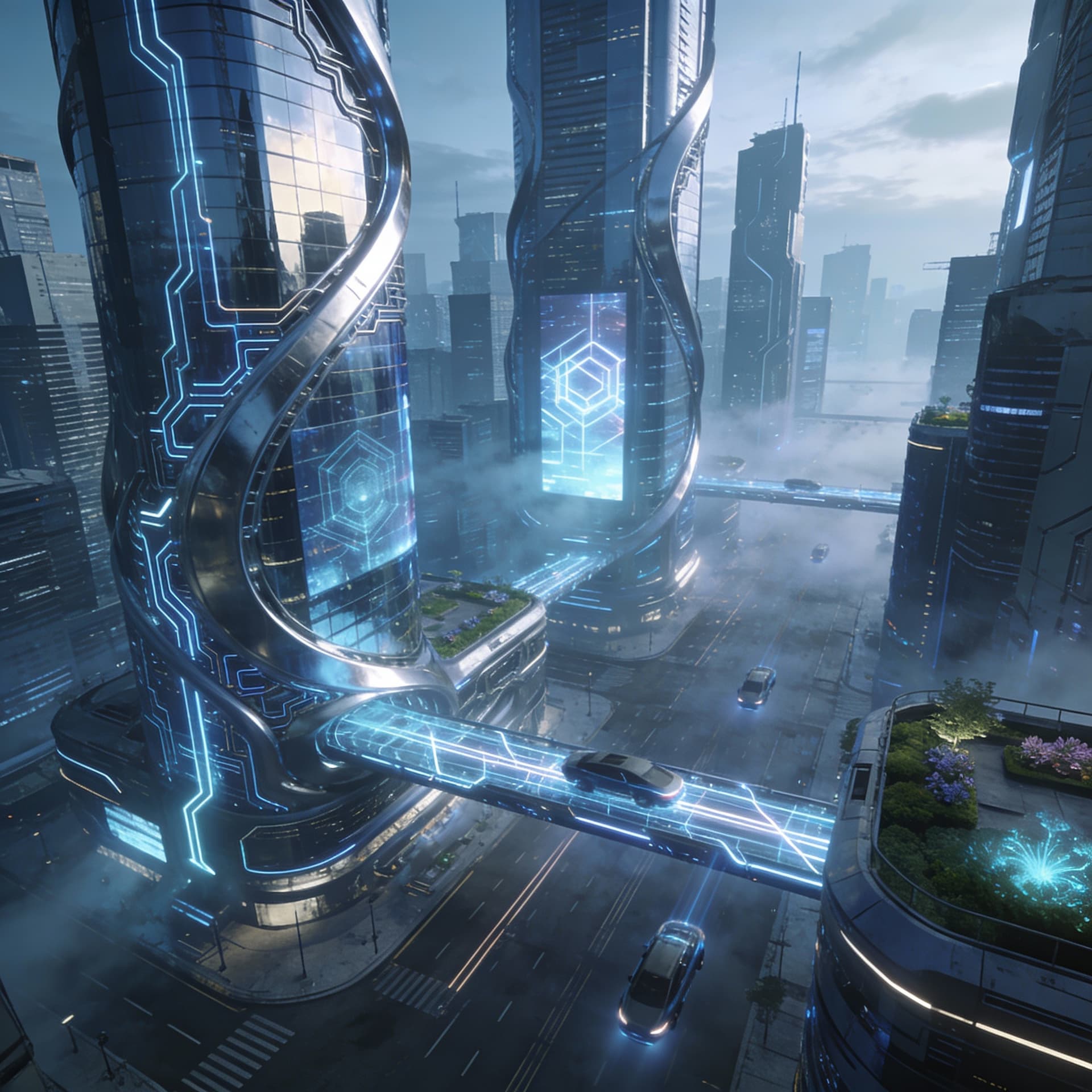AI generated: Create a vision of humans becoming robots, advanced humans—the Evolution of humanity becoming immort...