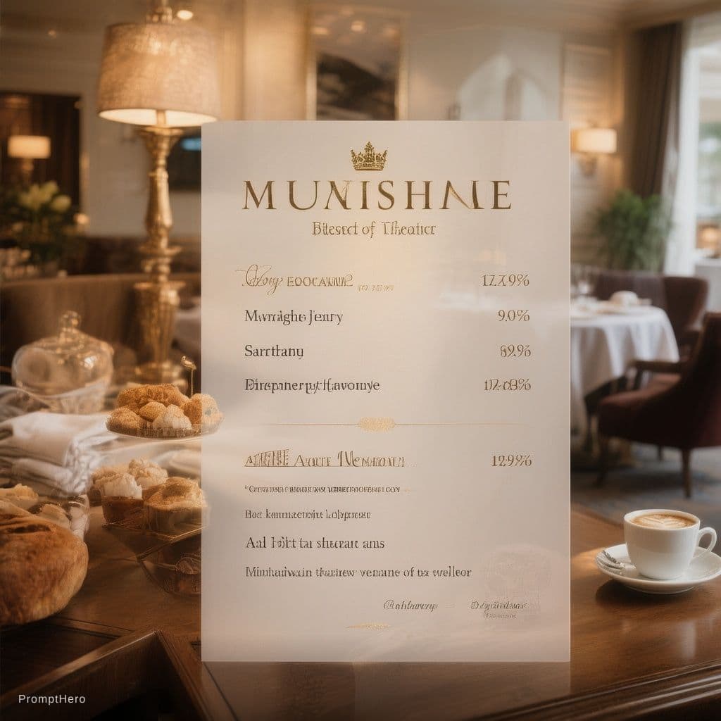 AI generated: Generate a five star hotel menu with best commodation and best line