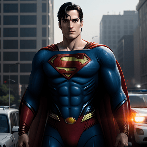 AI generated: superman arrested swat , 4 k ultra hd 