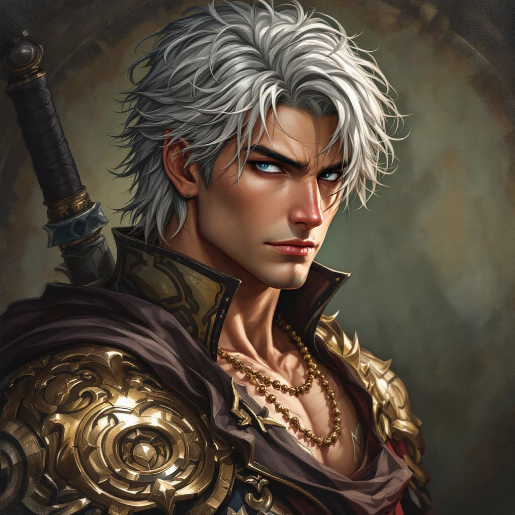 AI generated: A handsome legendary hero 