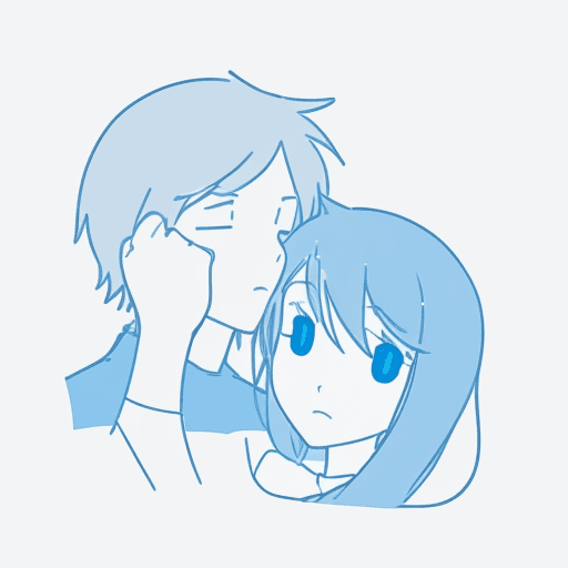 AI generated: [a minimalist web illustration: whimsical blue line art], suitable for print on demand and captivati...