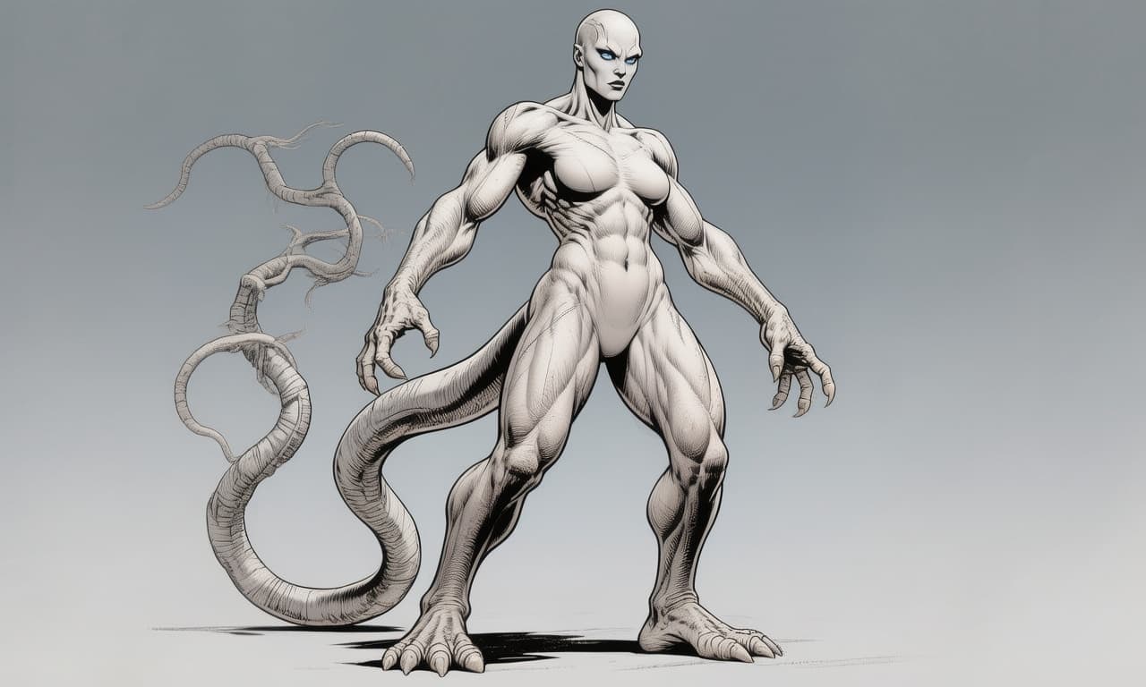 AI generated: Create an image based off this description from a book: A creature, slightly larger than a human mal...