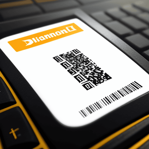 AI generated: create a logo containg dimond and bar code
