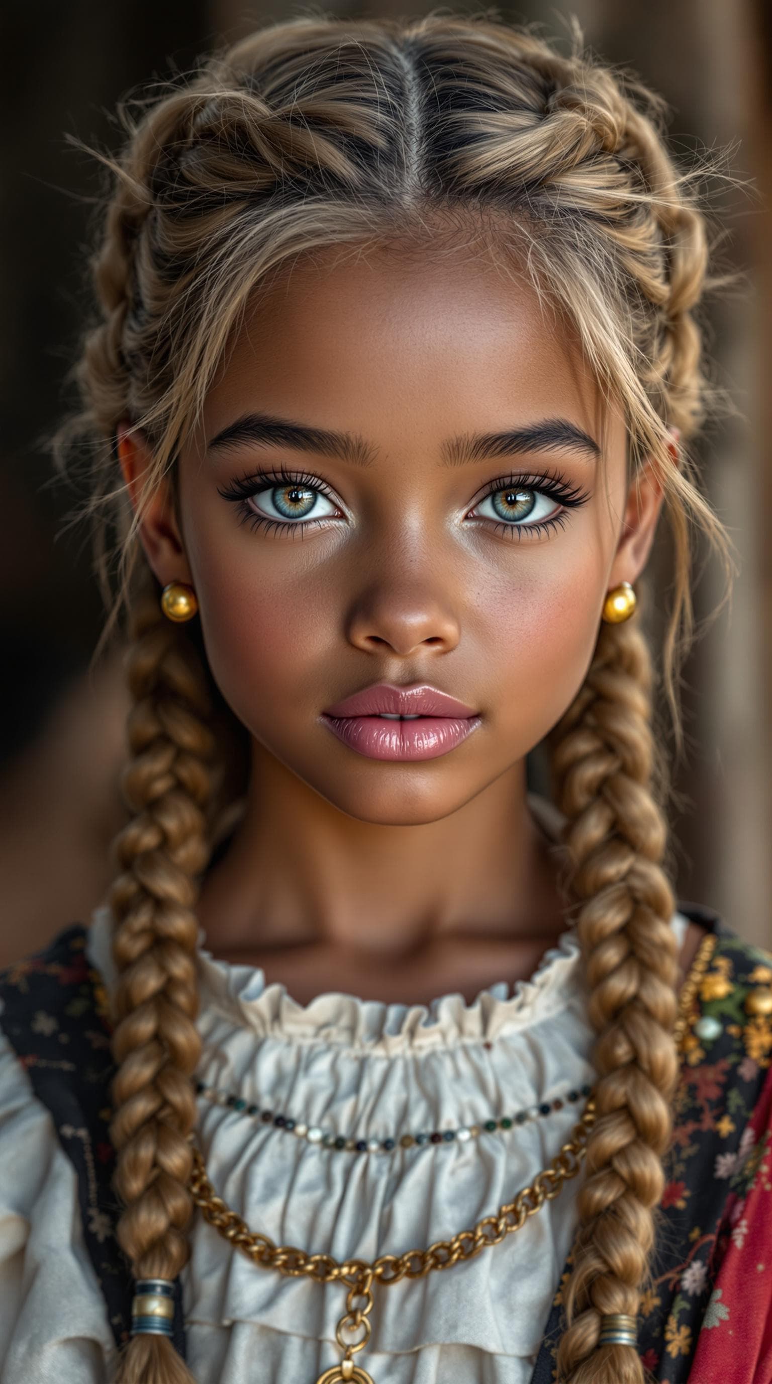 AI generated: a professional photo of a exceptionally beautiful girl in the world (age 10), (ten year old), Britis...