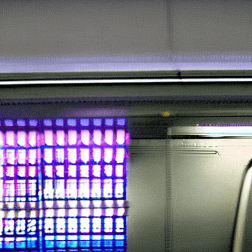 AI generated: a new york subway train arriving at city hall subway station, train doors opening, young fashionable...