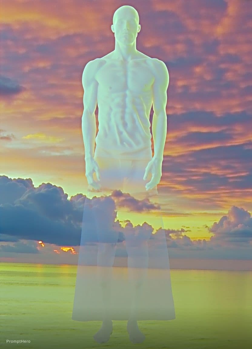 AI generated: Based on the included image, I want suggestive and stimulating image from imagination, colors, a fan...