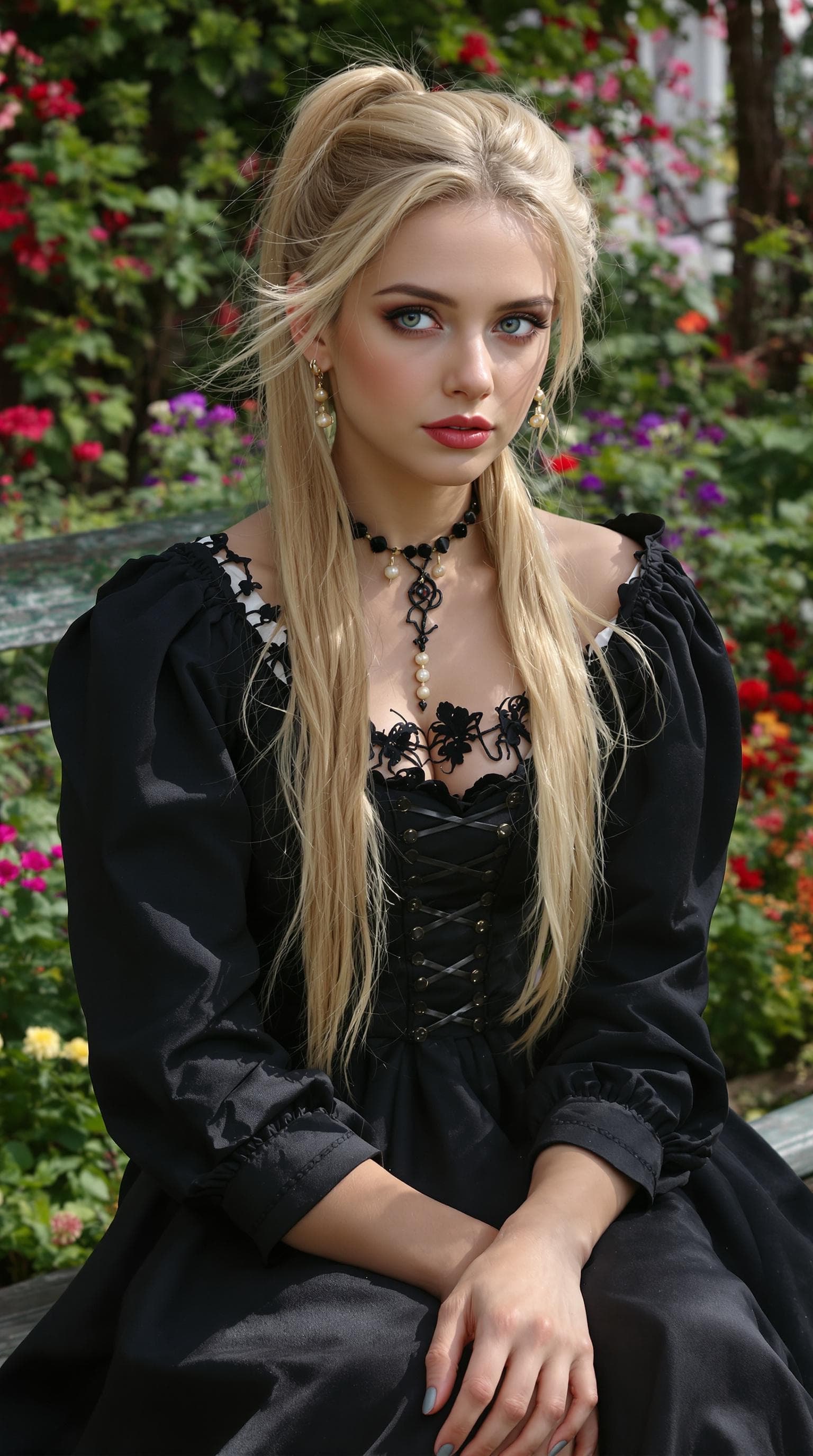 AI generated: a professional of a exceptionally of the most beautiful witch girl (age 15) in 1880's during the Sal...
