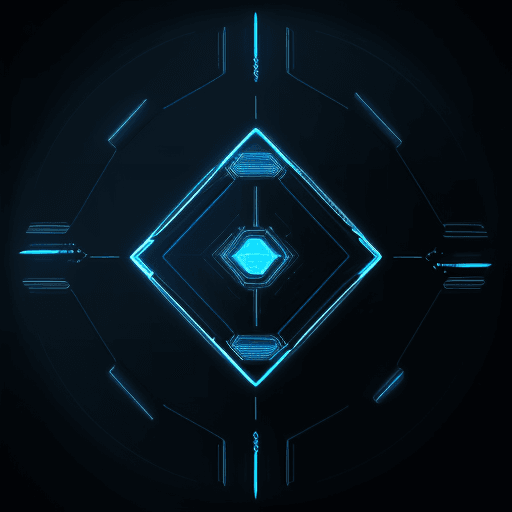 AI generated: A high technology futuristic background with a dark blue and black color scheme, featuring glowing c...
