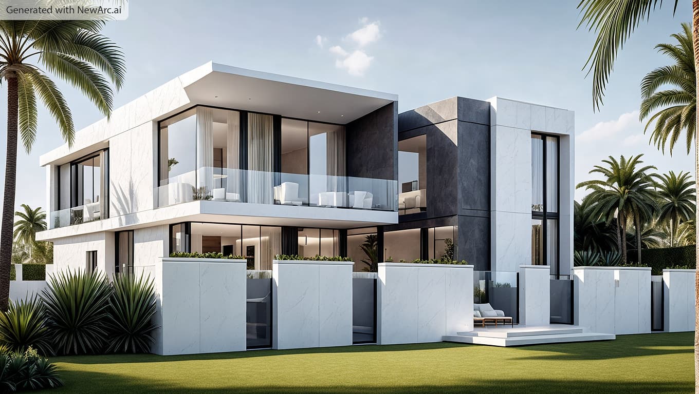 AI generated: luxury villa modern design