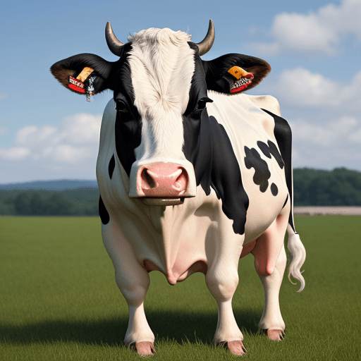 AI generated: high resolution image of holstein cow
