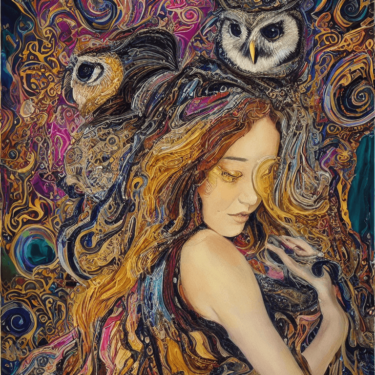 AI generated: Oil painting, psychedelic colours, high resolution 8k, Savinio master painter, Byzantine artwork, 
y...