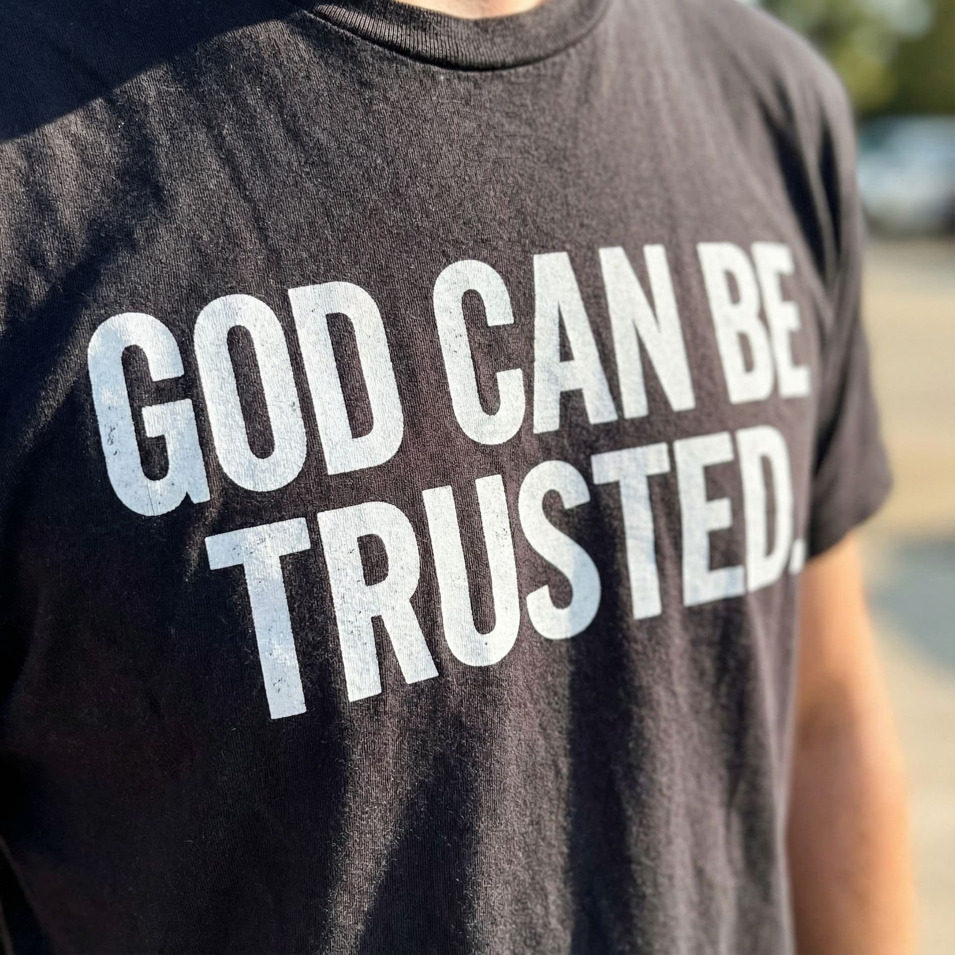 AI generated: Bold Faith Statement
Close-up of the shirt text.
Caption idea:

This isn’t just a shirt.
It’s a decl...